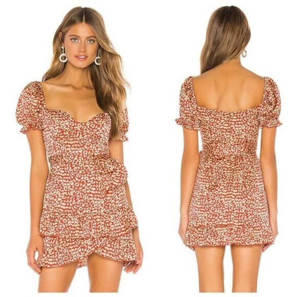 MAJORELLE Shiloh Mini Dress - Red Leopard